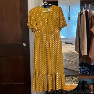 Polka dot dress, orange creek